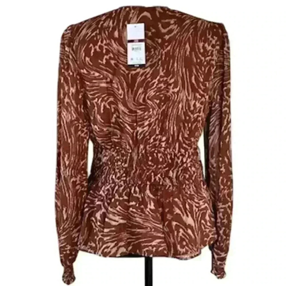 Sofia Jeans Women's Ruched Waist Top, Long Sleeves, Size Small - Picture 5 of 7